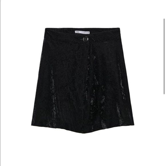 Zara velvet high waisted shorts - Picture 8 of 10
